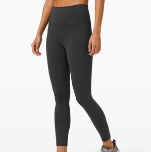 Lululemon Wunder Train High-Rise Size 2 Tight 25"‎ Heathered Graphite Grey Lycra